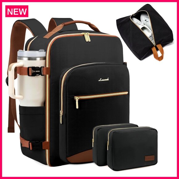 Large 40L Travel Backpack, 17 Inch Laptop Compartment, Airline Approved Carry-On
